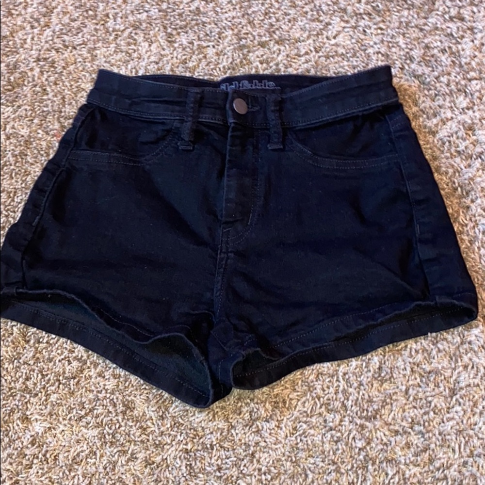 Black Jean shorts